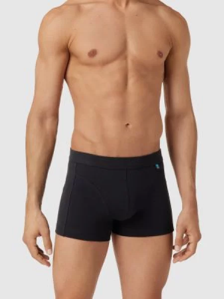Schiesser Bokserki Long Life Cotton schwarz czarne
