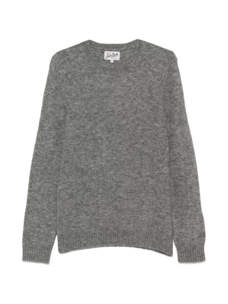 Pulover Mc2 Saint Barth tricotate cu decolteu rotund gri