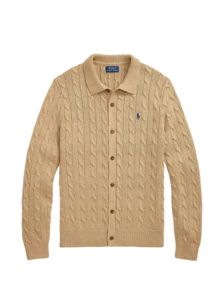 Satenske rukavice Polo Ralph Lauren s vezom s vezicama smeđa