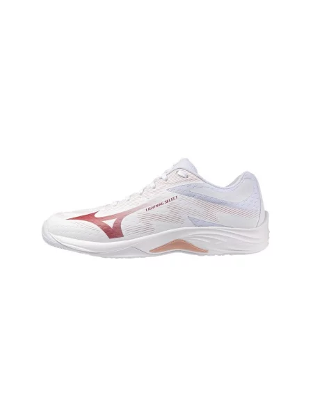 Volejbalové boty Mizuno Lightning Select white/rose elegance/lava falls bílé