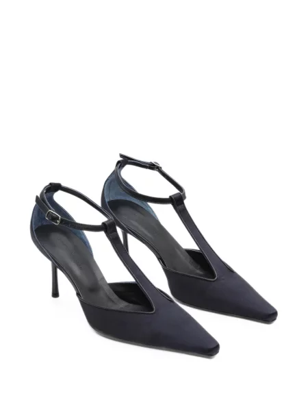Pantofi cu toc Christopher Esber din satin albastru