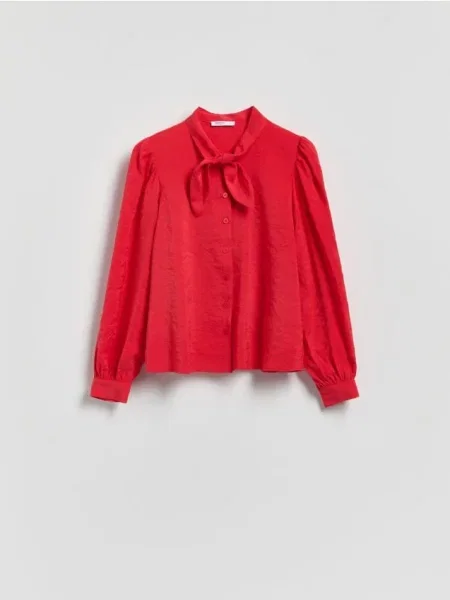 Reserved Cămașă din amestec de modal roșu