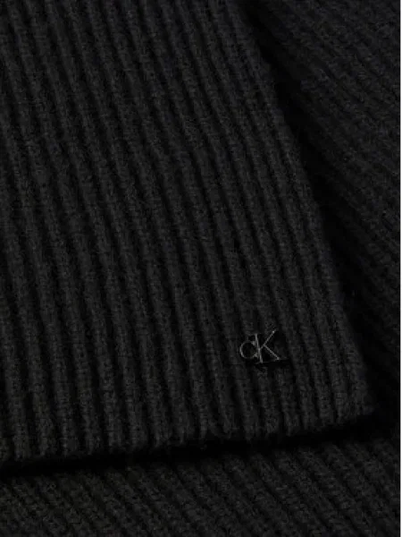 Calvin Klein Sál Ck Metal Wool Rib Scarf fekete