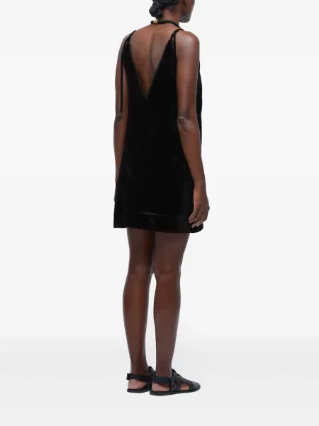 Aksamitna mała sukienka mini Osklen garniturowa czarna
