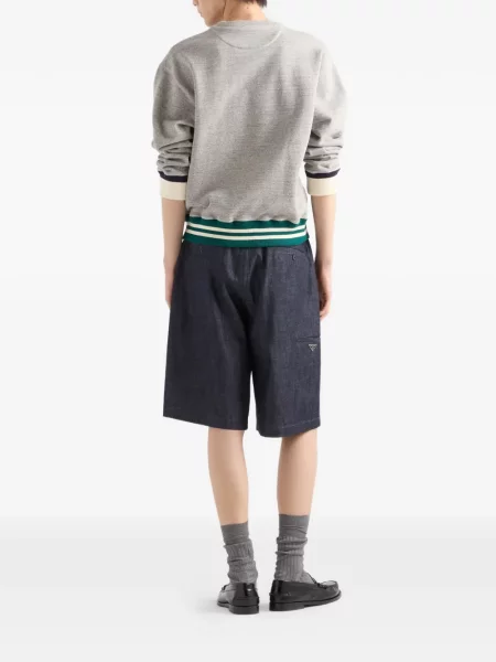 Hanorac din fleece Prada din fleece gri