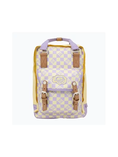 Клетчатый рюкзак Doughnut в уличном стиле бежевый