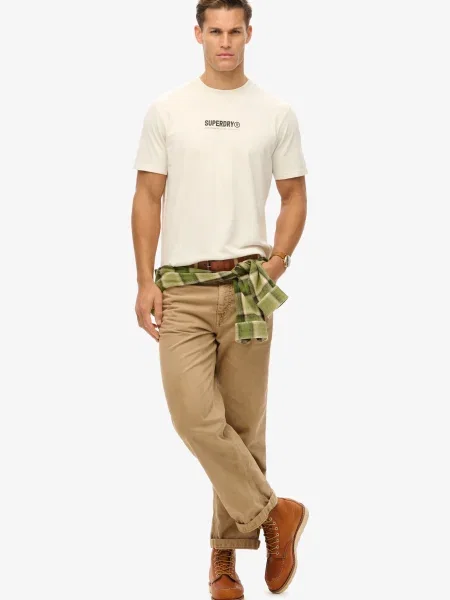 Tricou sport Superdry alb