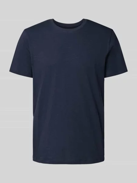 T-shirt z czystej bawełny o kroju regular fit model HASPEN' Selected Homme granatowa