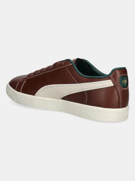 Кожаные кроссовки Puma Clyde коричневые