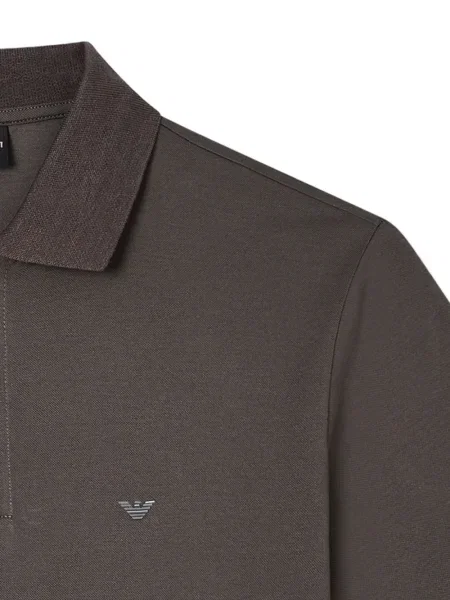Поло тениска Emporio Armani сиво