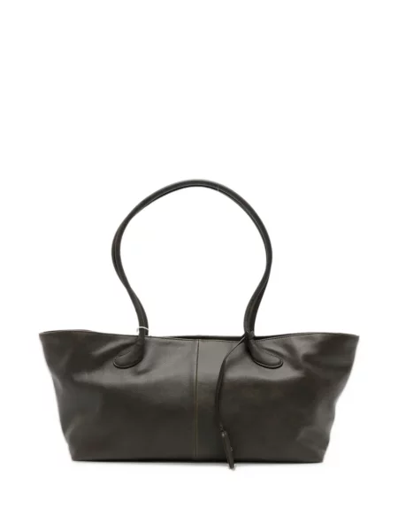 Kožená klasická shopper kabelka Low Classic hnědá