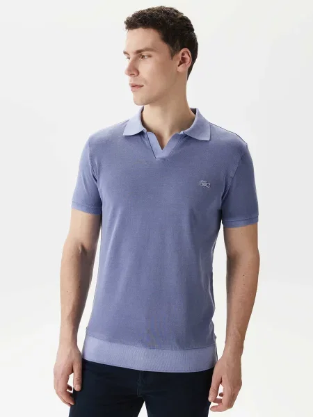 Поло Lacoste блакитний