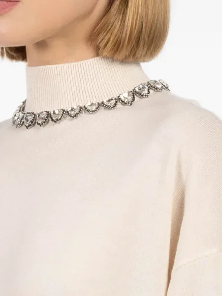 Pulover Zimmermann de cristal alb