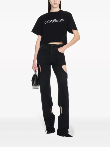 Tiesūs džinsai Off-white balta