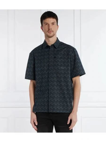 BOSS GREEN Cămașă bechno gri