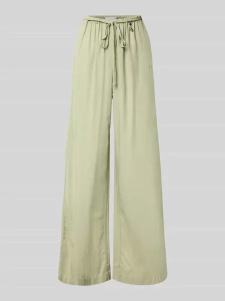 Spodnie materiałowe z szerokimi nogawkami z mieszanki i lnu model ‘Emelie’ Leger By Lena Gercke