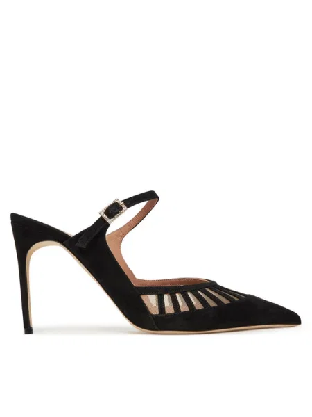 MALONE SOULIERS Klapki Bardot czarny