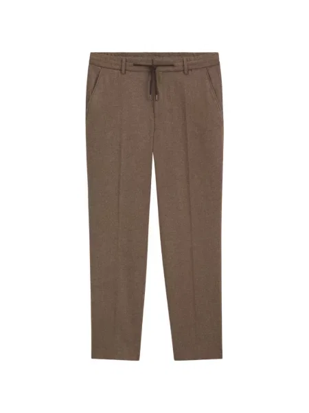 Pantaloni Boss conici cu cordon maro