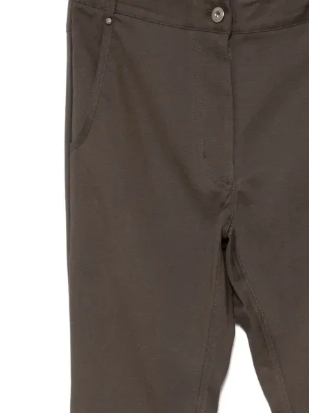 Pantaloni Low Classic clasici cu crăpătură maro