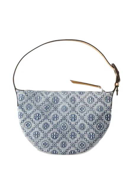 Geantă Tory Burch mini cu autograf albastru