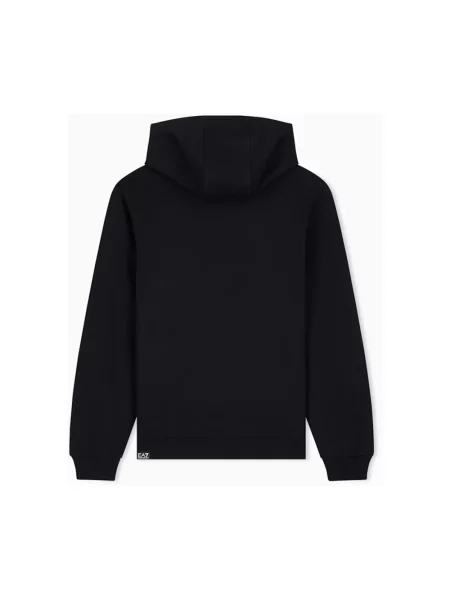 Bluza z kapturem Emporio Armani Ea7 z kapturem z logo czarna