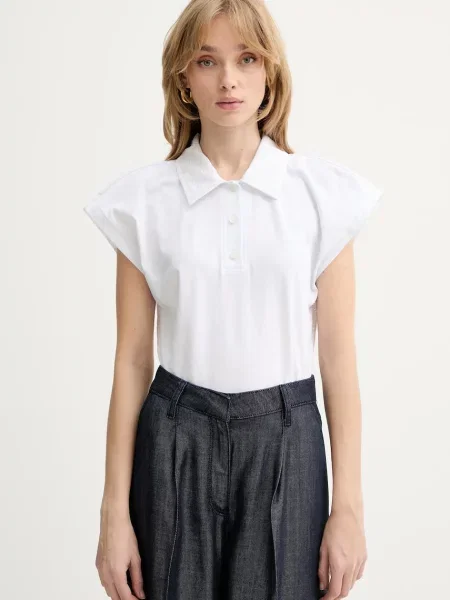 MSGM tricou polo alb