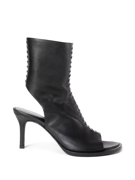 Pantofi cu toc Ann Demeulemeester din piele cu vârf deschis negru