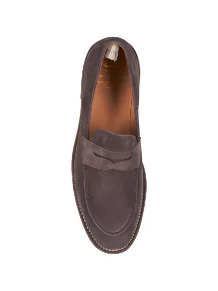 Pantofi loafer Officine Creative din piele de căprioară gri