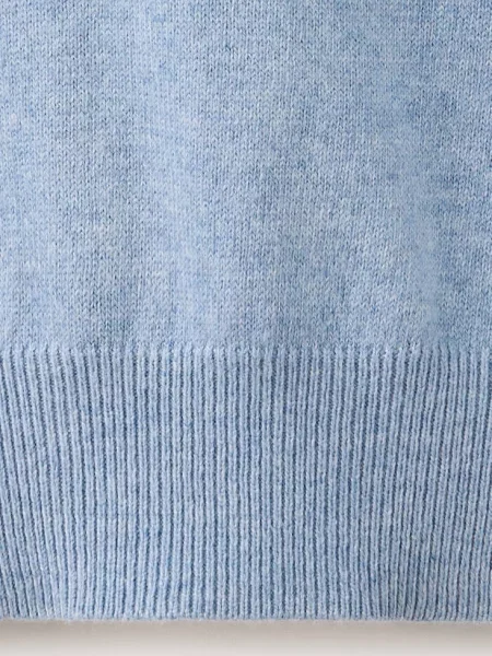 Sweter z dzianiny z ozdobą na ramieniu Teen XXS MANGO TEEN błękitny