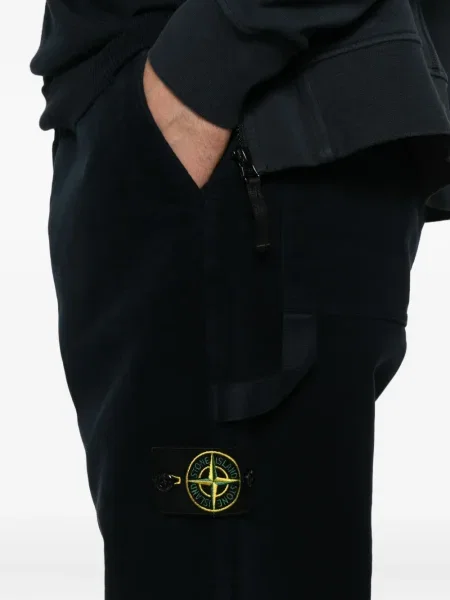 Pantaloni Stone Island cu strasuri negru