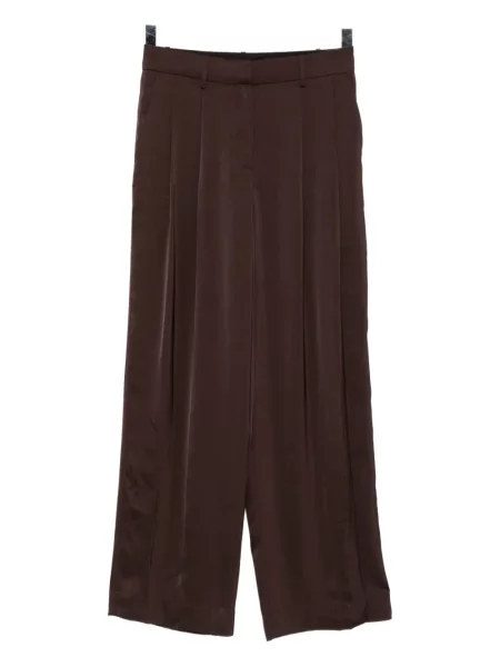 Pantaloni Michael Kors din satin maro