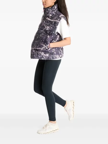 Top sport Nike din fleece plisat fără mâneci alb