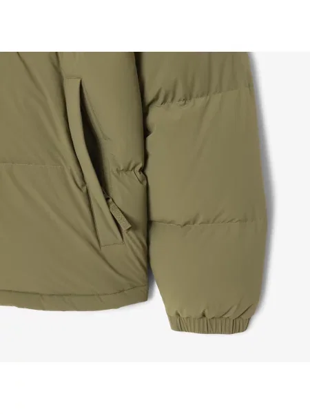 Lacoste Wodoodporna Kurtka Puchowa Z Kapturem zielony