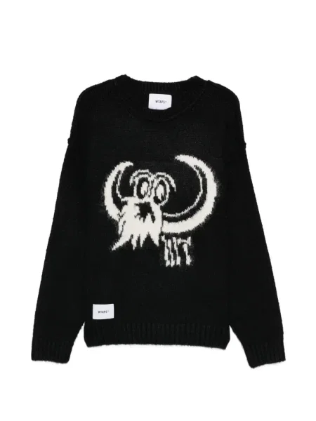 Pulover Wtaps cu decolteu rotund negru