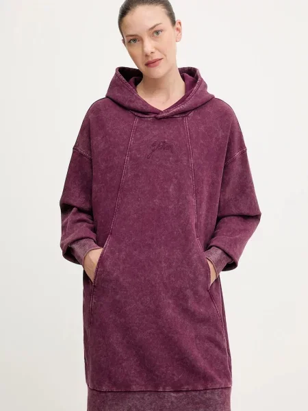 G-Star sukienka mini oversize fioletowy