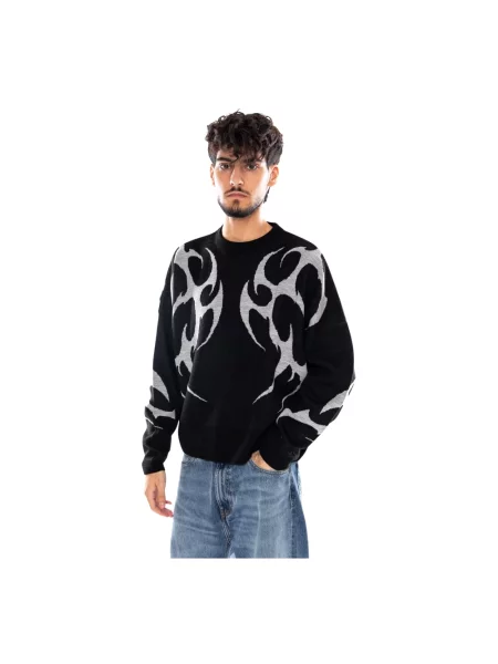 Sweter Dolly Noire z ćwiekami czarny