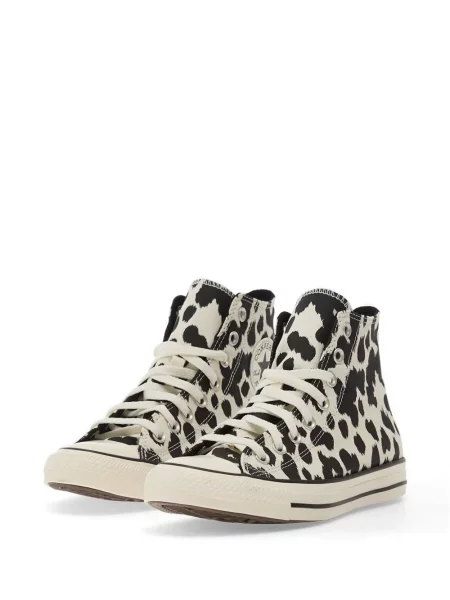 Top Converse cu motiv cu inimi maro
