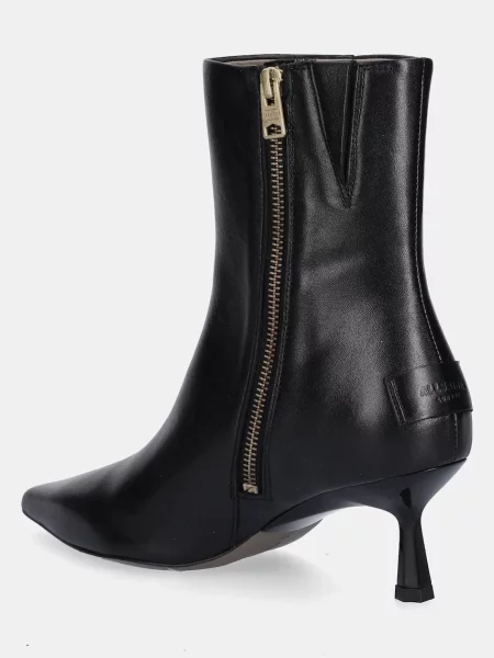 AllSaints cizme de piele VIVIAN BOOT cu cui negru