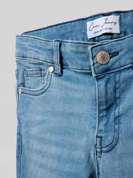 Jeans o kroju rozkloszowanym z naszywką z logo model Veronique' Cars Jeans niebieskie