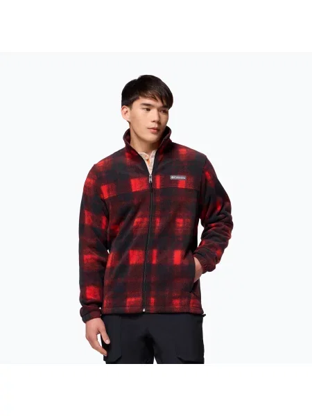 Férfi pulóver Columbia Steens Mountain Printed sail red omblur. Méret: XL szürke