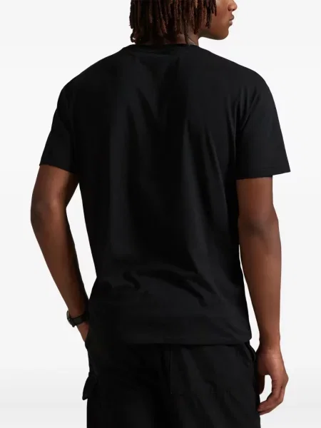 Ριγέ polo Polo Ralph Lauren με κουκούλα με αυτόγραφο λευκό