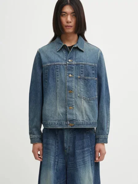 Džínová bunda Needles Darts přechodná modrá