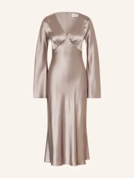 Malina Satynowa Sukienka Carolina grau