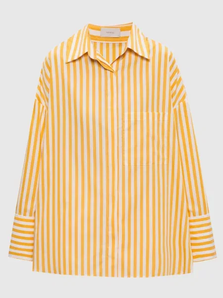 Сорочка Clemente в смужку Faithfull помаранчева
