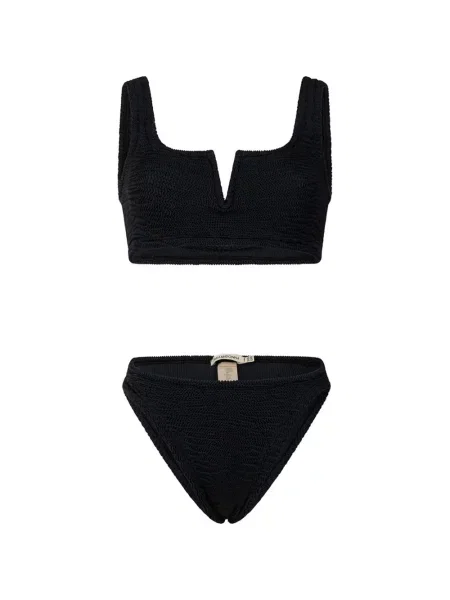Bikini Paramidonna cu decolteu în V negru