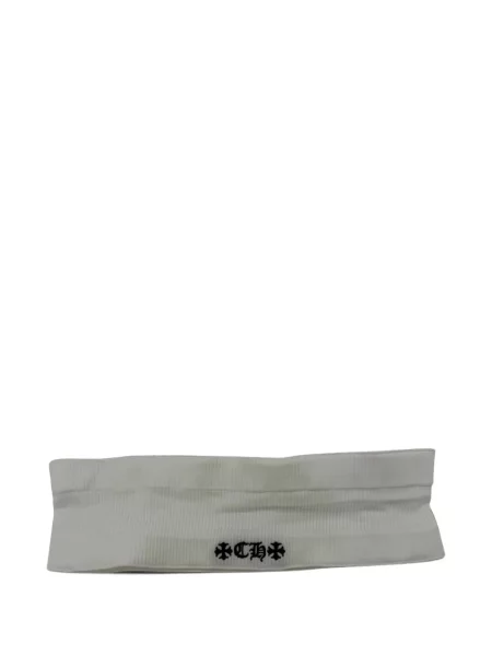 Căciulă Chrome Hearts cu broderie cu motiv cu inimi alb