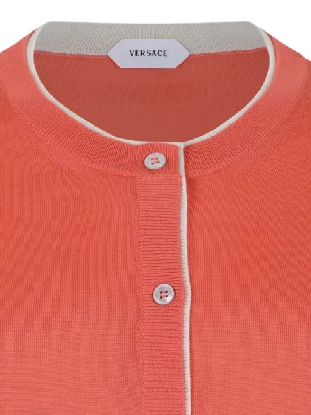 Cardigan Versace de lână portocaliu