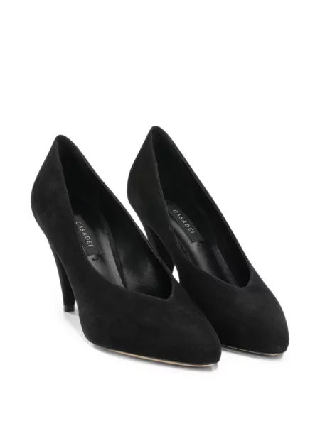Pantofi cu toc Casadei din piele de căprioară negru