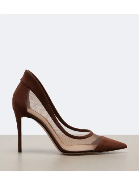 Pantofi cu toc Gianvito Rossi din piele maro