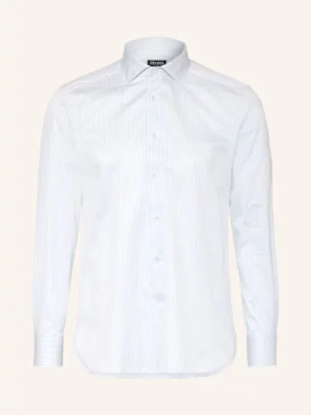 Zegna Koszula Regular Fit blau biała